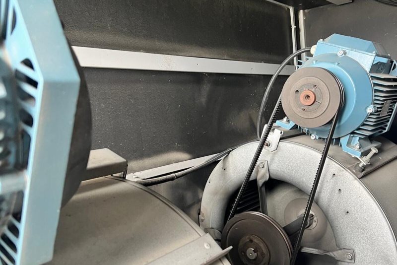 Klima santralinde fan, motor ve kayış kasnak grubu